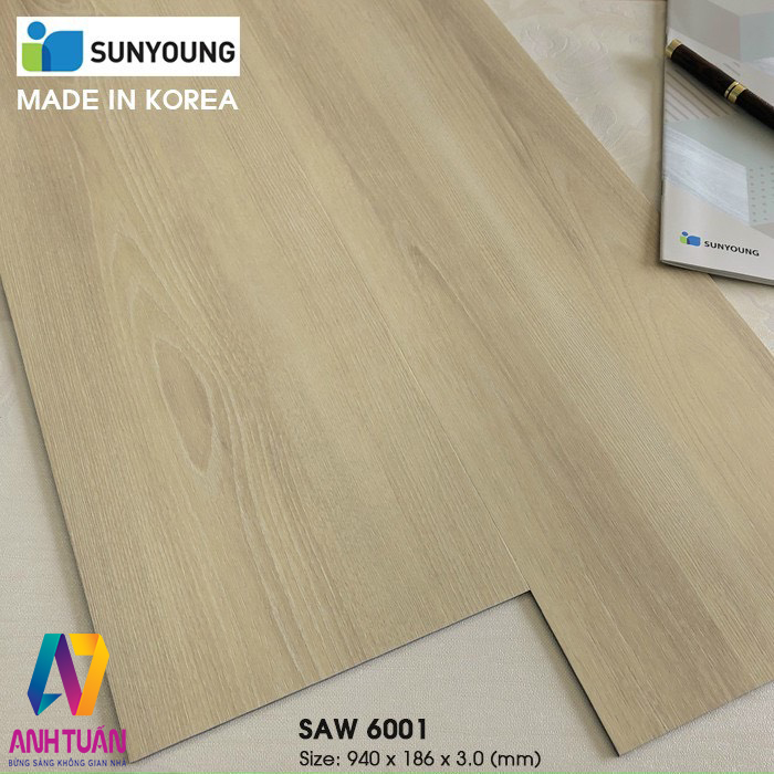 Sàn Nhựa Dán Keo SAW6001, Sàn Nhựa Dán Keo, Sàn nhựa vân gỗ