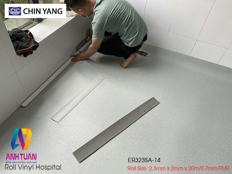 Sàn Vinyl kháng khuẩn ER323SA-14, sàn nhựa cuộn